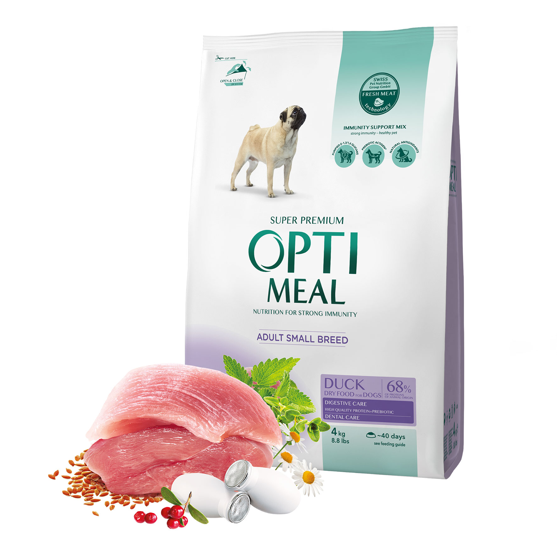 OPTIMEAL DOG Small size ADULT DUCK formula