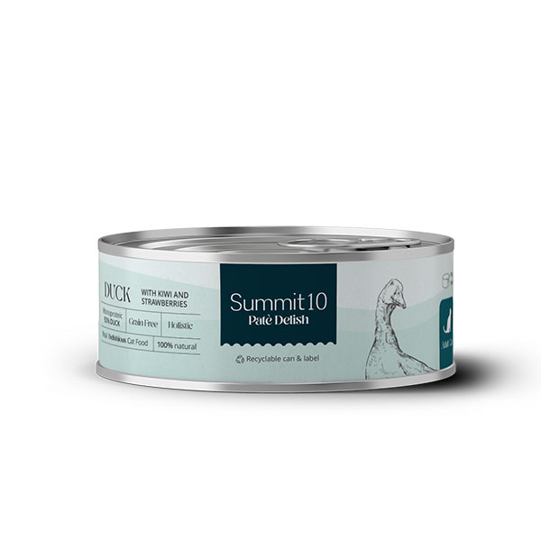 Summit 10 Paté di Anatra con Kiwi e Fragole per Gatti Adulti