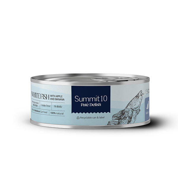 Summit 10 Patè Delish For Cats - Pesce Bianco con Mela & Banana 85g.