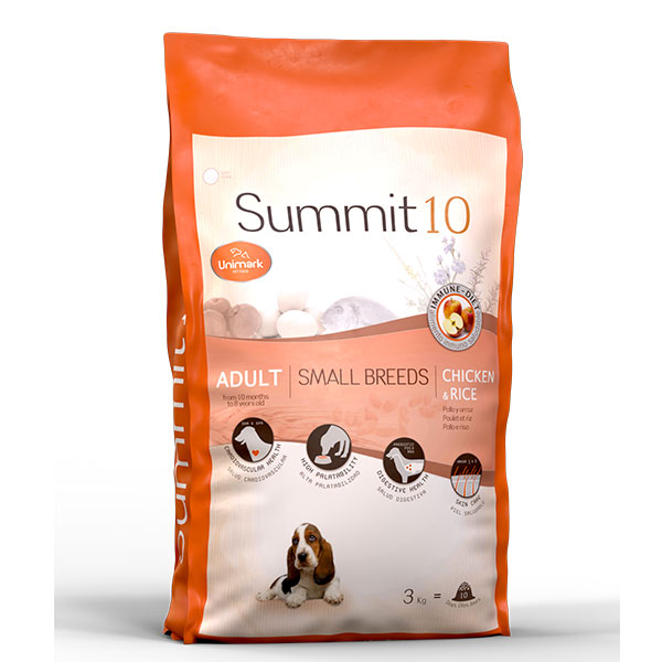 Summit10 Mini Adult con Pollo e Riso – Crocchette per Cani Adulti di Piccola Taglia