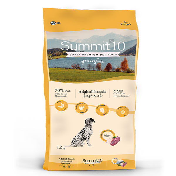 Summit 10 - Crocchette Monoproteiche con  Anatra per Cani Adulti – Sensitive & Ipoallergeniche