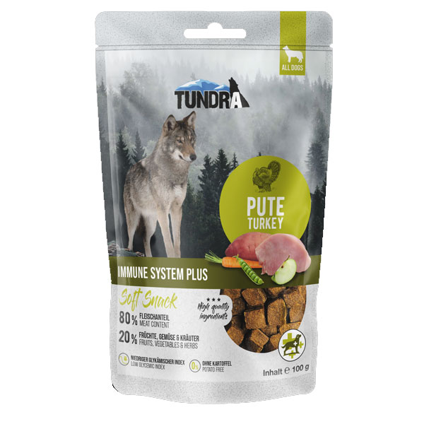 Snack per cani TUNDRA TACCHINO GRAIN FREE 100 gr