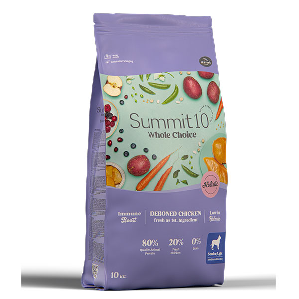 Summit10 Senior Dog Kibble – Light Chicken Recipe with Glucosamine