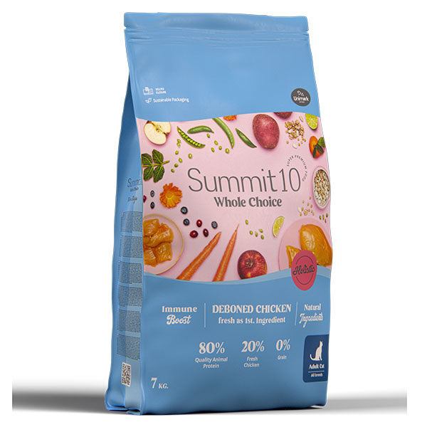Summit10 Chat Adulte – Croquettes Poulet & Saumon (Sans Céréales, Monoprotéique)