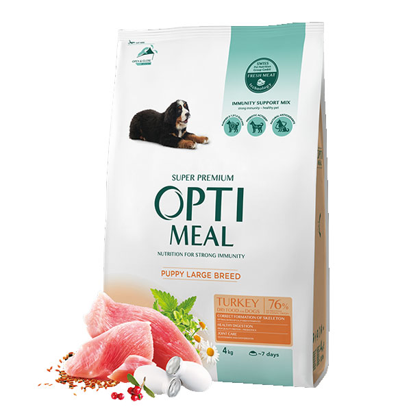 OPTIMEAL LARGE BREED PUPPY DOG TURKEY formula
