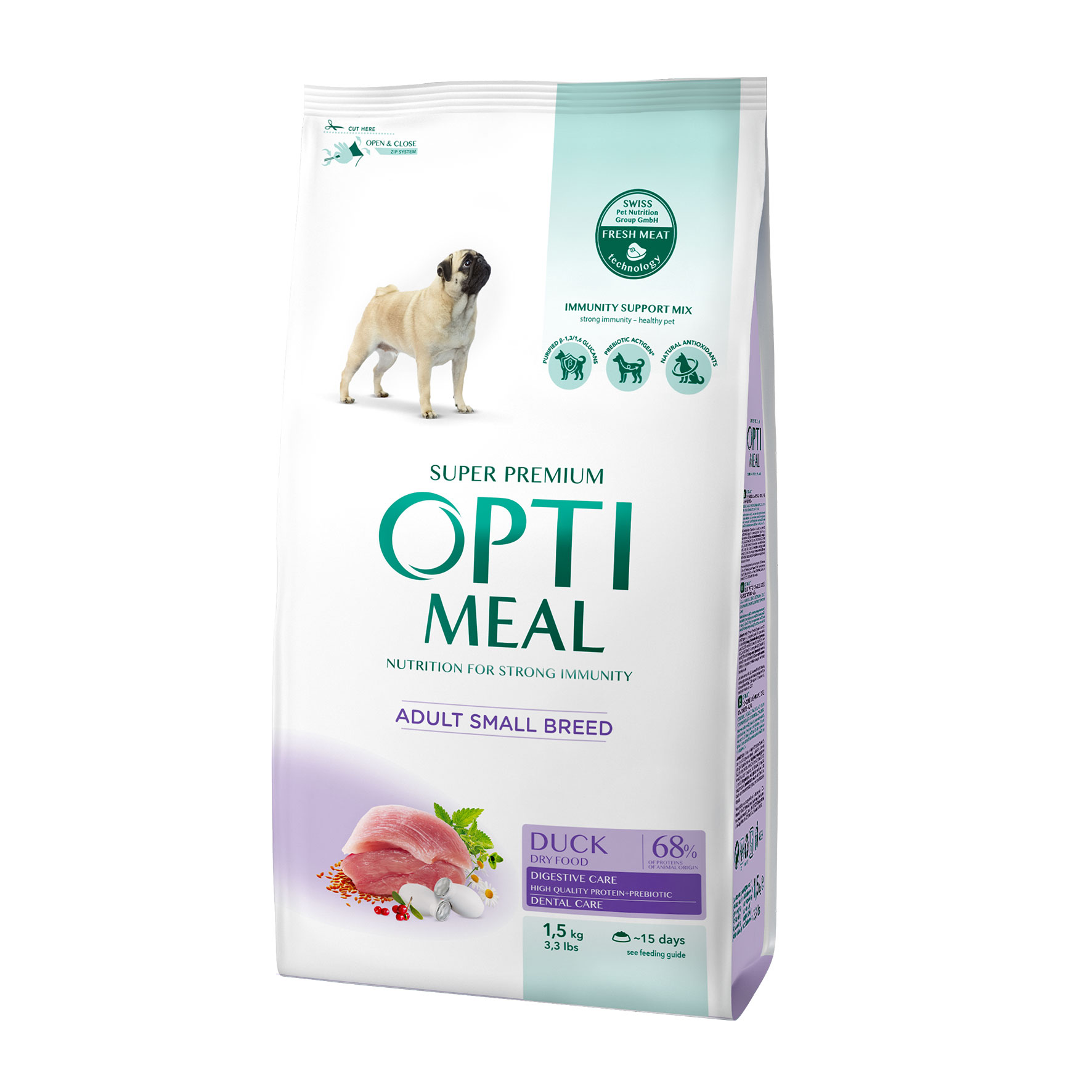 OPTIMEAL DOG Small size ADULT DUCK formula