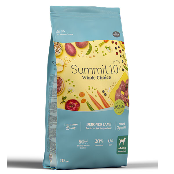 Summit10 Adult Dog Fresh Lamb – Holistic Grain Free Kibble with Fresh Lamb and Chicken for Adult Dogs