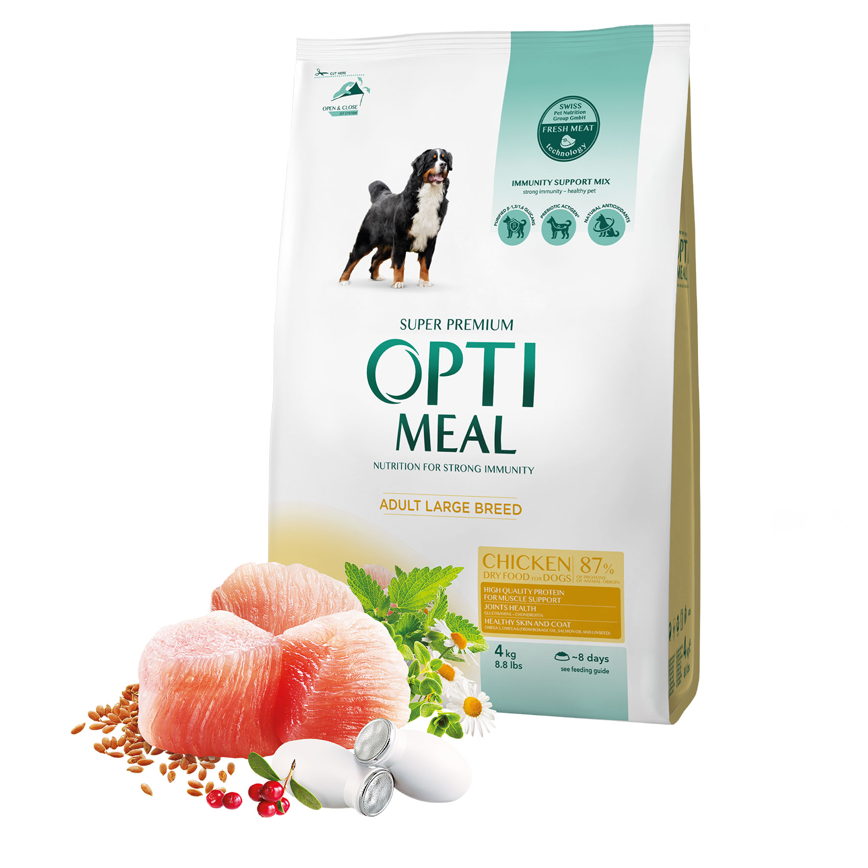 CANNE OPTIMEAL Taglia grande ADULTO formule POLLO