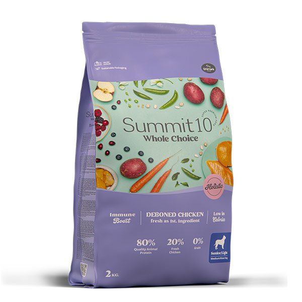 Summit10 Senior Dog Kibble – Light Chicken Recipe with Glucosamine
