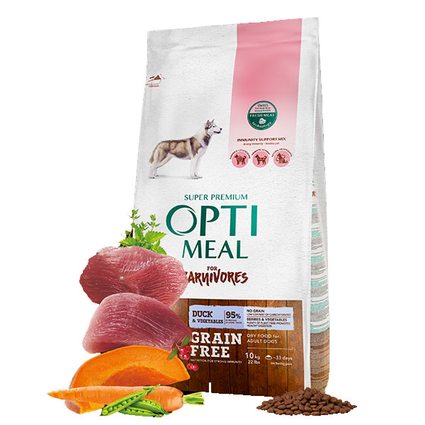 OPTIMEAL ADULT DOG GRAIN FREE DUCK formula