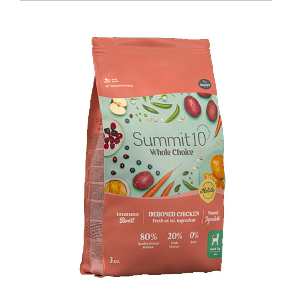Summit10 Adult Dog Fresh Mini Chicken – Grain-Free and Holistic Kibble for Small and Medium Breed Adult Dogs