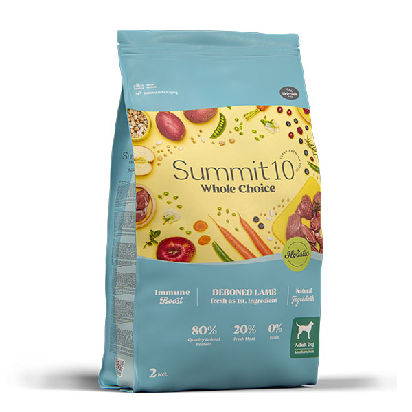 Summit10 Adult Dog Fresh Lamb – Holistic Grain Free Kibble with Fresh Lamb and Chicken for Adult Dogs