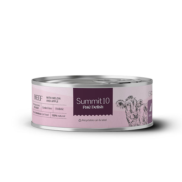 Summit 10 Patè Delish  For Cats - Manzo con Melone & Mela 85g.