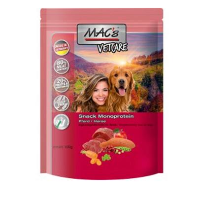 Mac's Vetcare Snack Monoproteico Grain Free per cani CAVALLO 100 gr