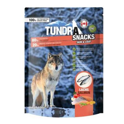 Snack per cani TUNDRA SALMONE GRAIN FREE 100 gr