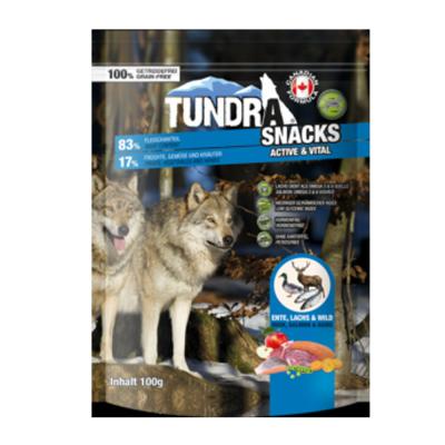 Snack per cani TUNDRA ANATRA-SALMONE- CERVO GRAIN FREE 100 gr