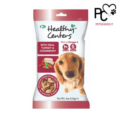Snack Dog Healthy Centers Flavour Treats - Real Turkey & Cranberry 113g
