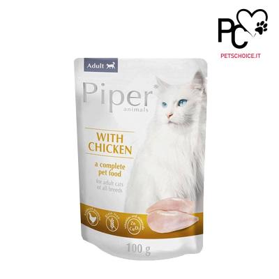 Piper cibo umido gatto con Pollo