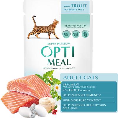 OPTIMEAL CAT  with trout in cream sauce