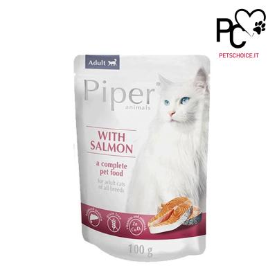 Piper wet cat food with Salmon