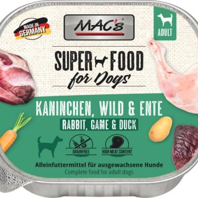MAC'S WET DOG FOOD GRAIN FREE - RABBIT, GAME AND DUCK - 150G