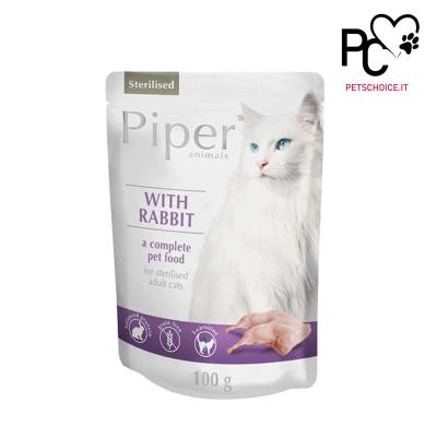 Piper sterilized wet cat food with Rabbit