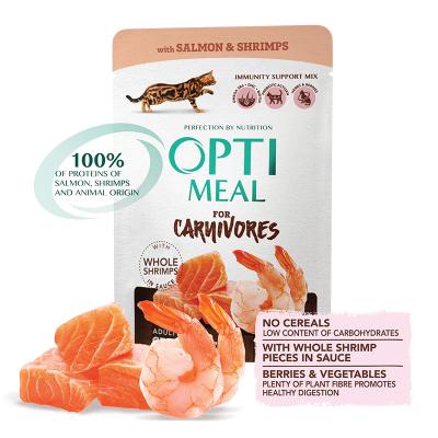 OPTIMEAL CAT Grain free with salmon and shrimps  in sauce