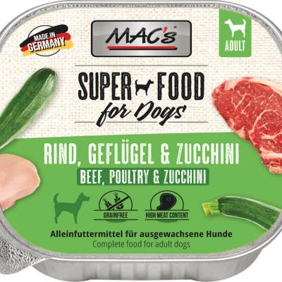 MAC'S WET DOG FOOD GRAIN FREE - BEEF, POULTRY AND COURGETTE 150g