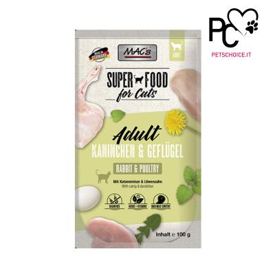 MAC'S MOIST CAT GRAIN FREE POUCHPACK - RABBIT AND POULTRY - 100G